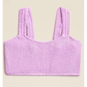 Crewcuts Smocked Swimsuit‎ Top Girls 8 Pink Scrunchie Barbie Beach Pool Swim NWT